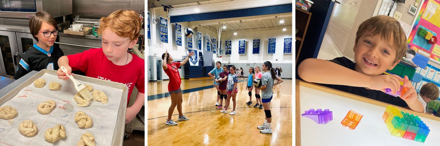Westchester Country Day School Summer Camps: cooking, volleyball, block building