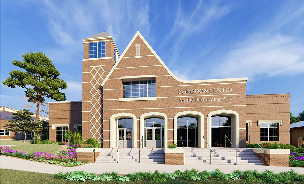 Rendering of Congdon Center for the Performing Arts
