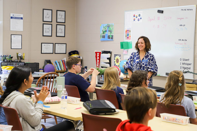 Mary Keever teaches Middle School language arts