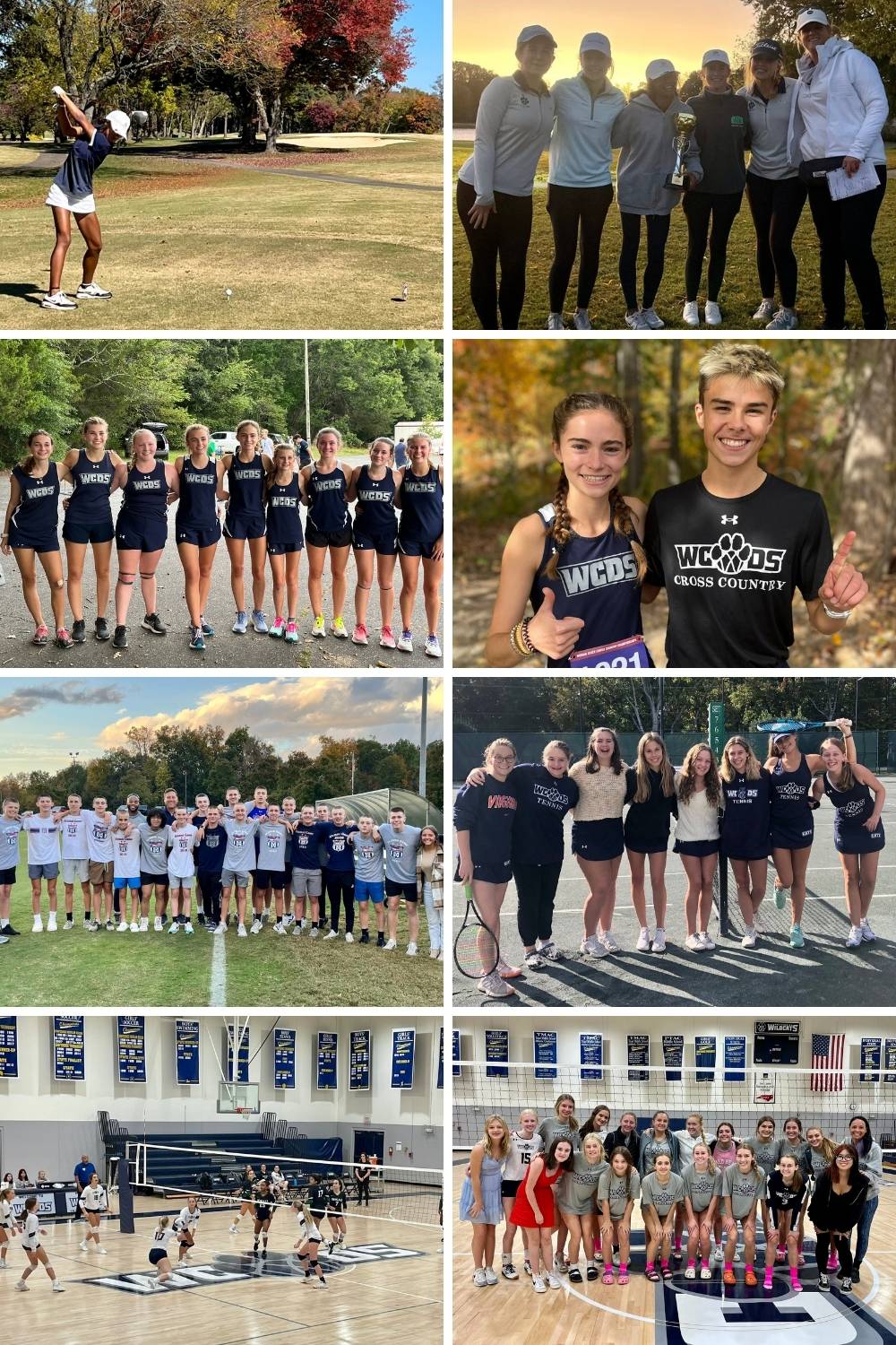 Fall athletic team collage
