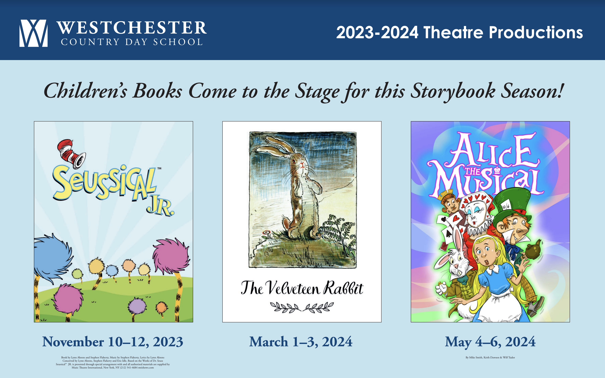 2023-2024 theatre productions poster