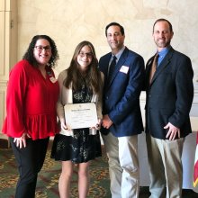 WCDS Middle School Student and Teacher Receive American History Awards